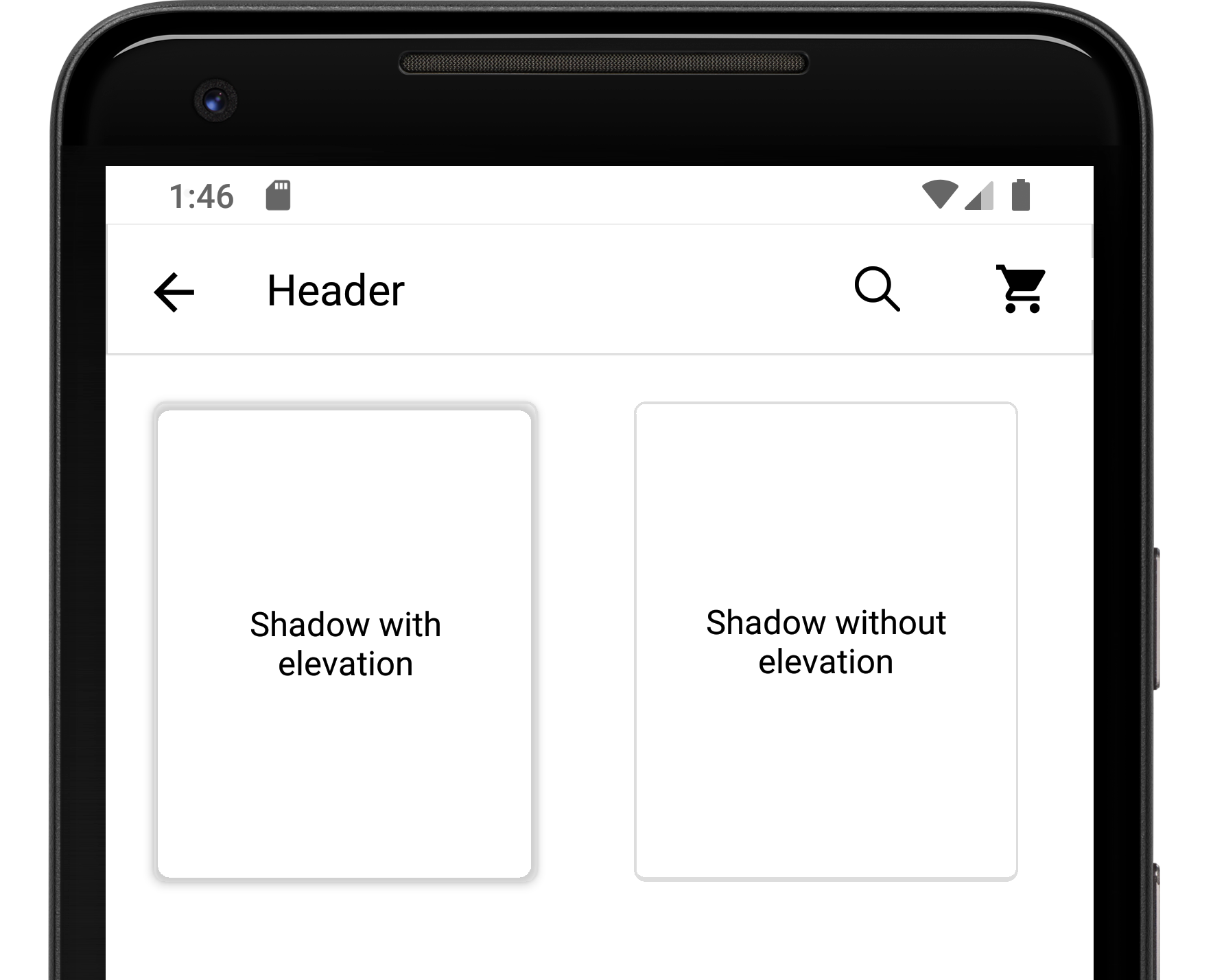 How to add shadow elevation to view in react native